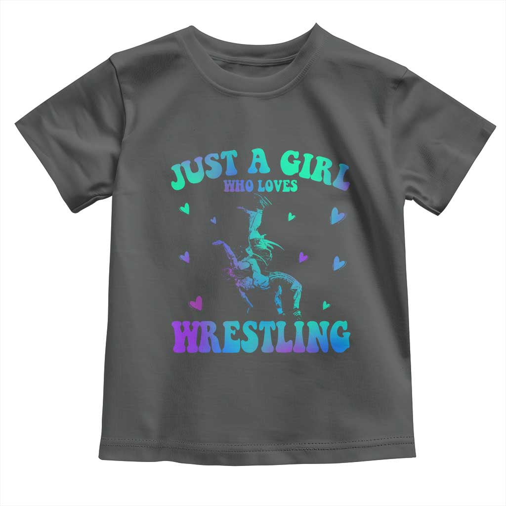 Just A Girl Who Loves Wrestling Toddler T Shirt Funny Wrestle Lover Wrestler - Wonder Print Shop