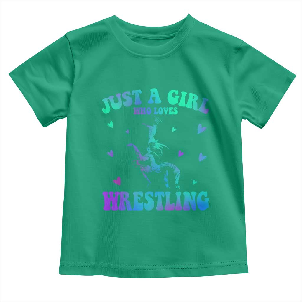 Just A Girl Who Loves Wrestling Toddler T Shirt Funny Wrestle Lover Wrestler - Wonder Print Shop