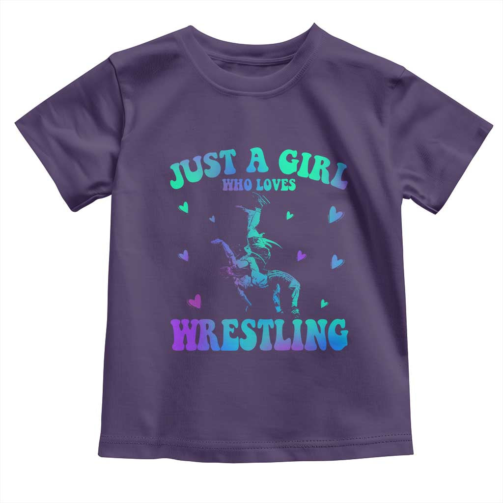 Just A Girl Who Loves Wrestling Toddler T Shirt Funny Wrestle Lover Wrestler - Wonder Print Shop