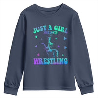 Just A Girl Who Loves Wrestling Youth Sweatshirt Funny Wrestle Lover Wrestler - Wonder Print Shop