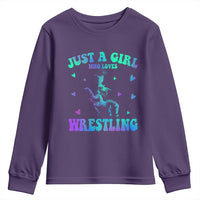 Just A Girl Who Loves Wrestling Youth Sweatshirt Funny Wrestle Lover Wrestler - Wonder Print Shop
