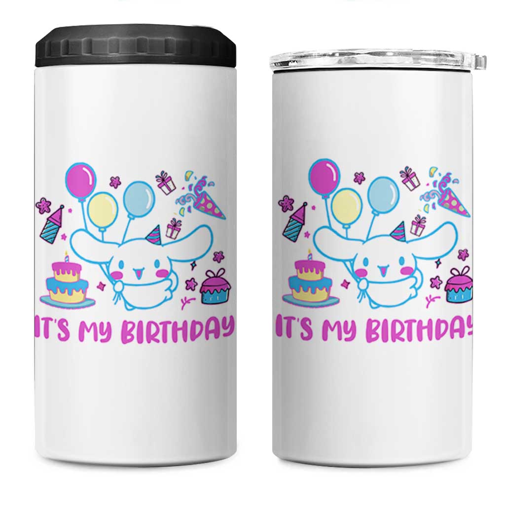 Its My Birthday 4 in 1 Can Cooler Tumbler Girl Party Funny Bday Family Party