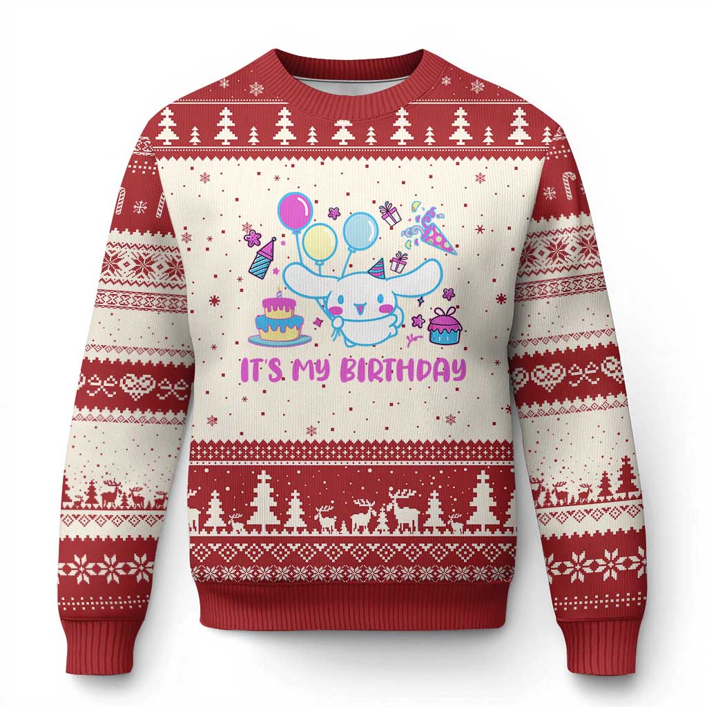 Its My Birthday Ugly Christmas Sweater Girl Party Funny Bday Family Party