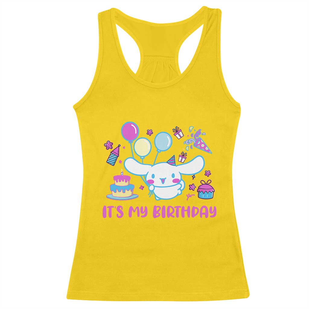 Its My Birthday Racerback Tank Top Girl Party Funny Bday Family Party