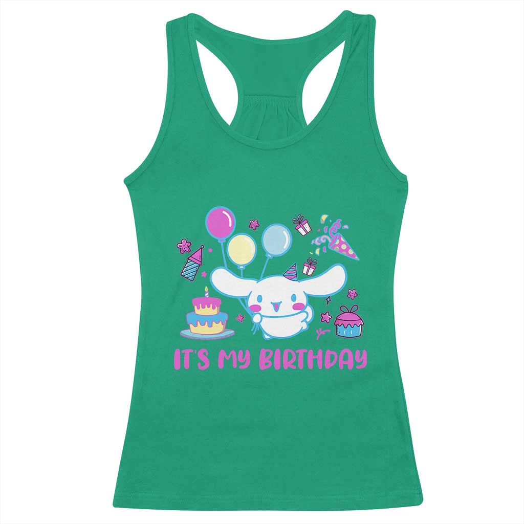 Its My Birthday Racerback Tank Top Girl Party Funny Bday Family Party