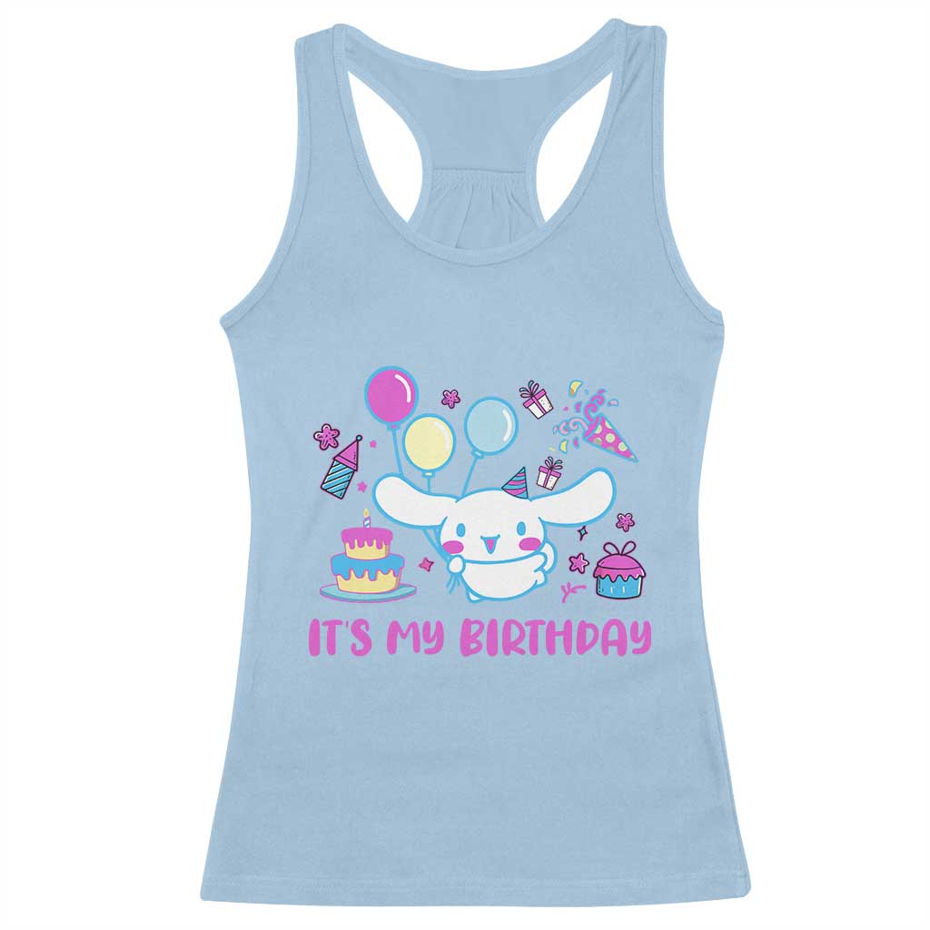 Its My Birthday Racerback Tank Top Girl Party Funny Bday Family Party