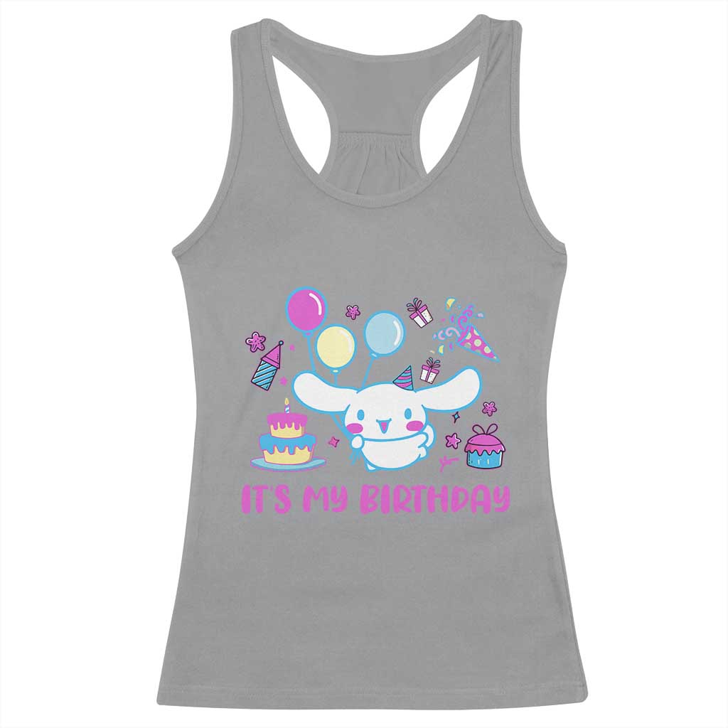 Its My Birthday Racerback Tank Top Girl Party Funny Bday Family Party
