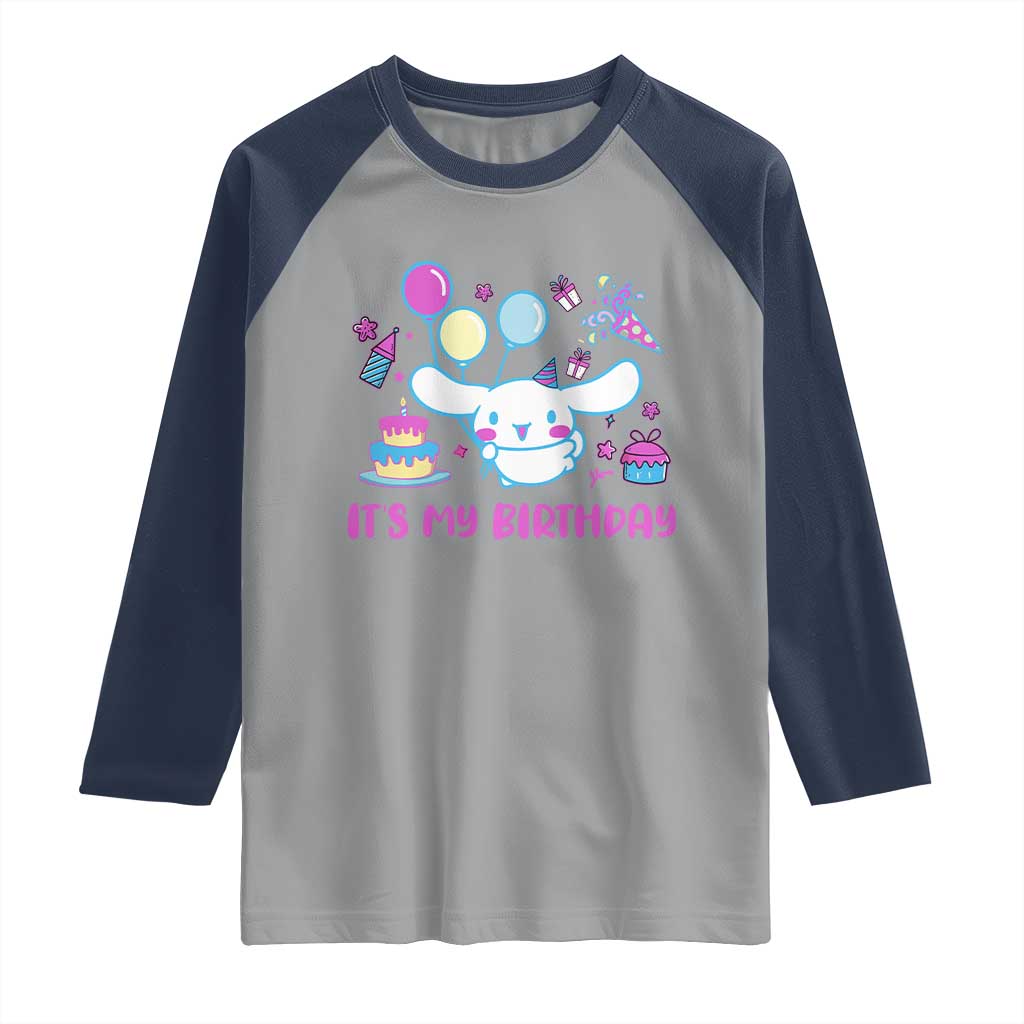 Its My Birthday Raglan Shirt Girl Party Funny Bday Family Party