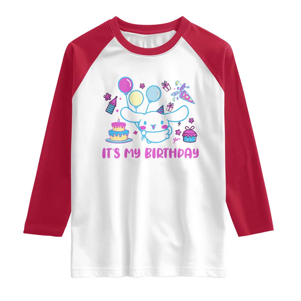 Its My Birthday Raglan Shirt Girl Party Funny Bday Family Party