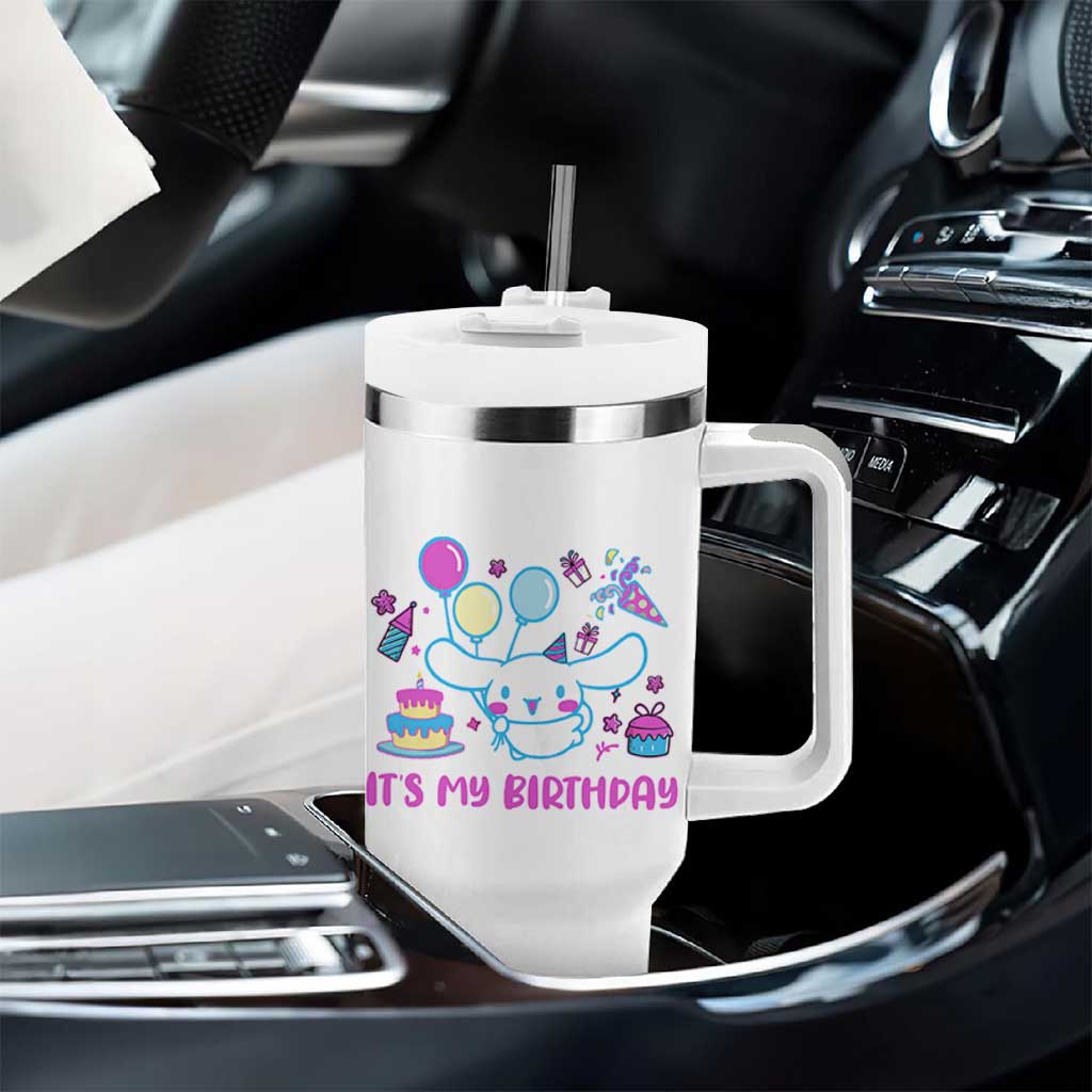 Its My Birthday Tumbler With Handle Girl Party Funny Bday Family Party