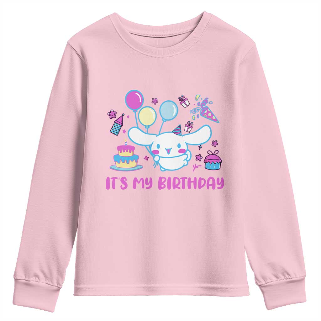 Its My Birthday Youth Sweatshirt Girl Party Funny Bday Family Party