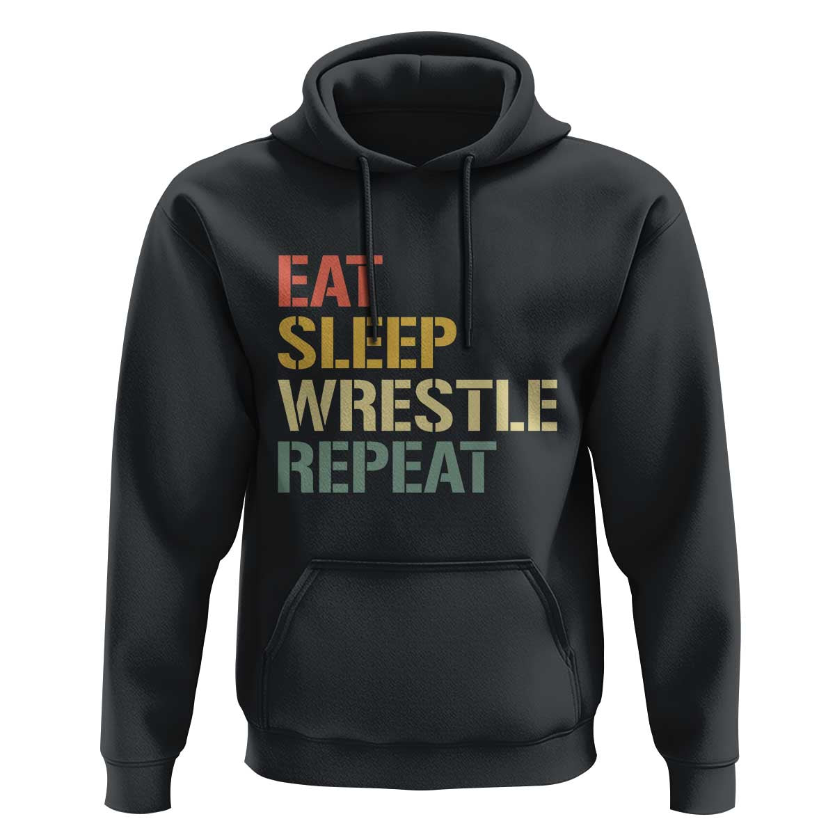 Eat Sleep Wrestle Repeat Hoodie Cool Wrestling - Wonder Print Shop