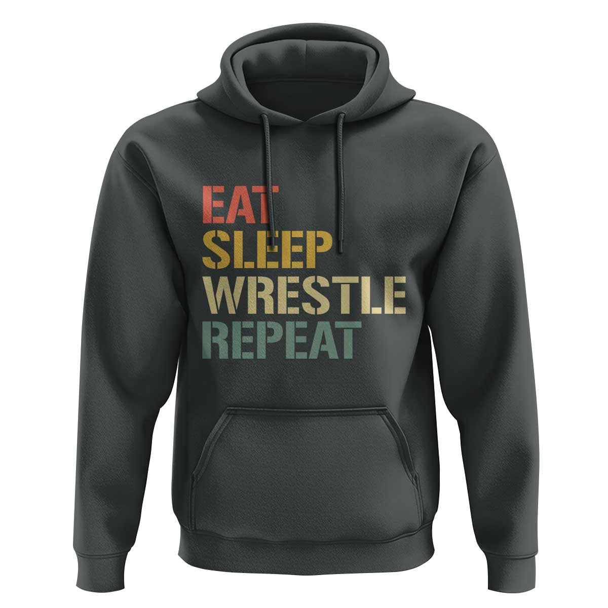 Eat Sleep Wrestle Repeat Hoodie Cool Wrestling - Wonder Print Shop