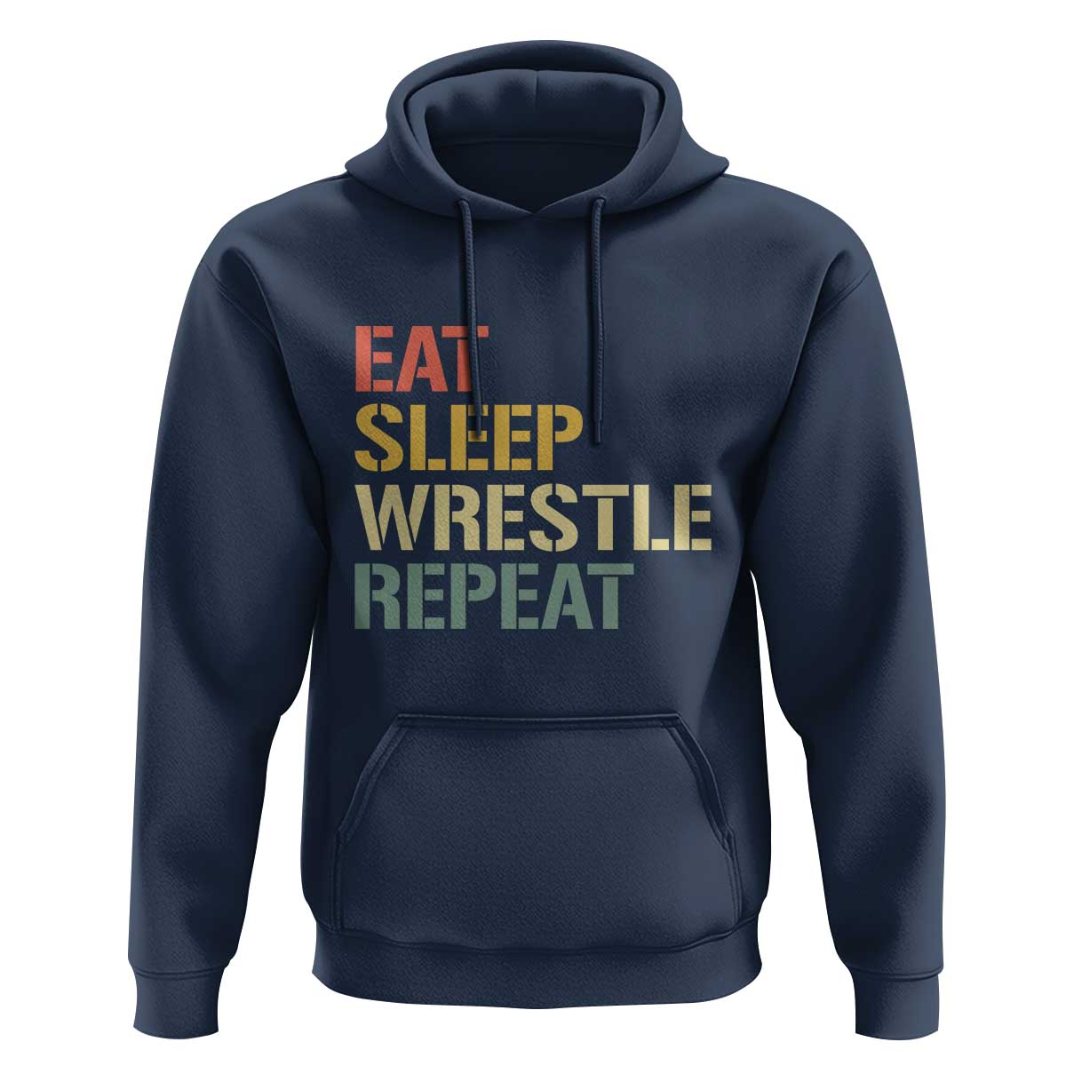 Eat Sleep Wrestle Repeat Hoodie Cool Wrestling - Wonder Print Shop