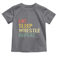 Eat Sleep Wrestle Repeat Toddler T Shirt Cool Wrestling - Wonder Print Shop