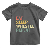 Eat Sleep Wrestle Repeat Toddler T Shirt Cool Wrestling - Wonder Print Shop