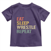 Eat Sleep Wrestle Repeat Toddler T Shirt Cool Wrestling - Wonder Print Shop