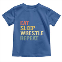 Eat Sleep Wrestle Repeat Toddler T Shirt Cool Wrestling - Wonder Print Shop