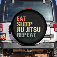 Retro Eat Sleep Jiu Jitsu Repeat Spare Tire Cover Vintage JiuJitsu BJJ - Wonder Print Shop