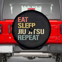 Retro Eat Sleep Jiu Jitsu Repeat Spare Tire Cover Vintage JiuJitsu BJJ - Wonder Print Shop