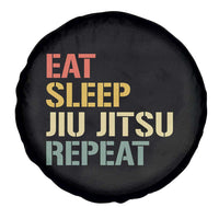 Retro Eat Sleep Jiu Jitsu Repeat Spare Tire Cover Vintage JiuJitsu BJJ - Wonder Print Shop
