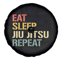 Retro Eat Sleep Jiu Jitsu Repeat Spare Tire Cover Vintage JiuJitsu BJJ - Wonder Print Shop