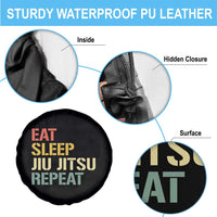 Retro Eat Sleep Jiu Jitsu Repeat Spare Tire Cover Vintage JiuJitsu BJJ - Wonder Print Shop