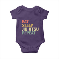 Retro Eat Sleep Jiu Jitsu Repeat Baby Onesie Vintage JiuJitsu BJJ - Wonder Print Shop