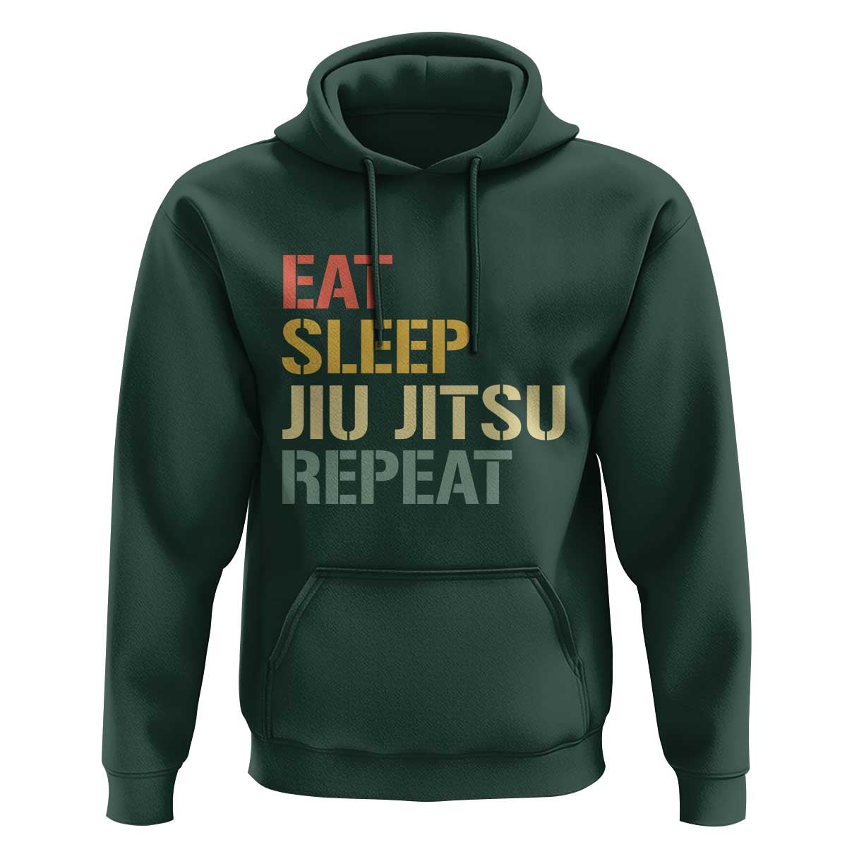 Retro Eat Sleep Jiu Jitsu Repeat Hoodie Vintage JiuJitsu BJJ - Wonder Print Shop