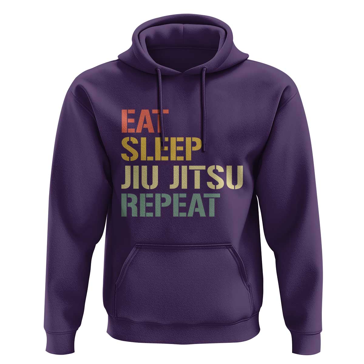 Retro Eat Sleep Jiu Jitsu Repeat Hoodie Vintage JiuJitsu BJJ - Wonder Print Shop