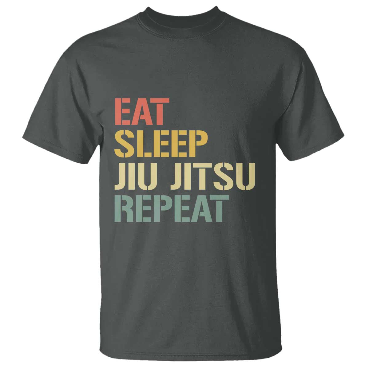Retro Eat Sleep Jiu Jitsu Repeat T Shirt Vintage JiuJitsu BJJ - Wonder Print Shop
