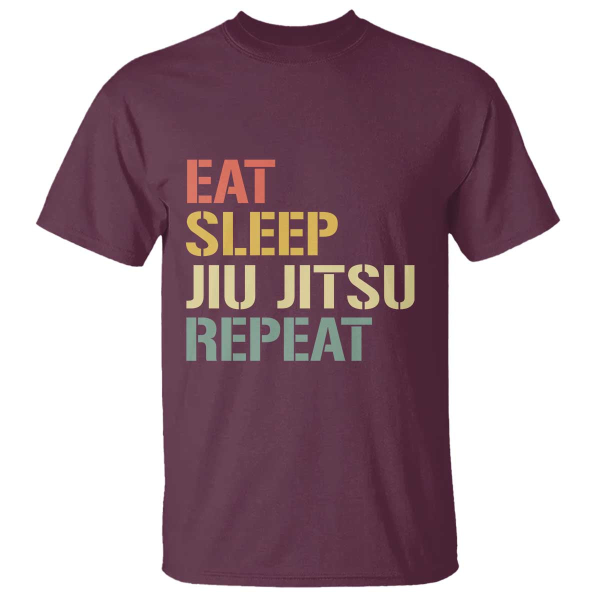 Retro Eat Sleep Jiu Jitsu Repeat T Shirt Vintage JiuJitsu BJJ - Wonder Print Shop