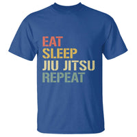 Retro Eat Sleep Jiu Jitsu Repeat T Shirt Vintage JiuJitsu BJJ - Wonder Print Shop