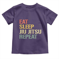 Retro Eat Sleep Jiu Jitsu Repeat Toddler T Shirt Vintage JiuJitsu BJJ - Wonder Print Shop