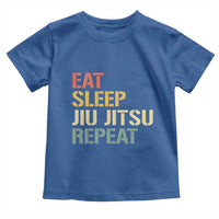 Retro Eat Sleep Jiu Jitsu Repeat Toddler T Shirt Vintage JiuJitsu BJJ - Wonder Print Shop