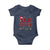 Funny Six Seven Christmas Baby Onesie 67 Meme Gen Alpha Slang Red Plaid Xmas Pajamas - Wonder Print Shop