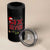 Funny Six Seven Christmas 4 in 1 Can Cooler Tumbler 67 Meme Gen Alpha Slang Red Plaid Xmas Pajamas - Wonder Print Shop