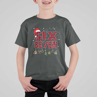 Funny Six Seven Christmas T Shirt For Kid 67 Meme Gen Alpha Slang Red Plaid Xmas Pajamas - Wonder Print Shop