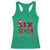 Funny Six Seven Christmas Racerback Tank Top 67 Meme Gen Alpha Slang Red Plaid Xmas Pajamas - Wonder Print Shop