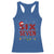 Funny Six Seven Christmas Racerback Tank Top 67 Meme Gen Alpha Slang Red Plaid Xmas Pajamas - Wonder Print Shop