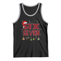Funny Six Seven Christmas Tank Top 67 Meme Gen Alpha Slang Red Plaid Xmas Pajamas - Wonder Print Shop