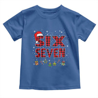 Funny Six Seven Christmas Toddler T Shirt 67 Meme Gen Alpha Slang Red Plaid Xmas Pajamas - Wonder Print Shop