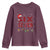 Funny Six Seven Christmas Youth Sweatshirt 67 Meme Gen Alpha Slang Red Plaid Xmas Pajamas - Wonder Print Shop