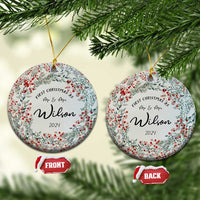Personalised First Xmas as Mr & Mrs Christmas Ornament Custom Name Wedding Gifts for Newlywed Couple - Wonder Print Shop