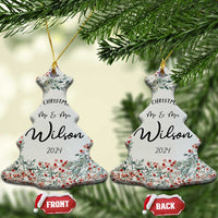 Personalised First Xmas as Mr & Mrs Christmas Ornament Custom Name Wedding Gifts for Newlywed Couple - Wonder Print Shop