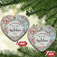 Personalised First Xmas as Mr & Mrs Christmas Ornament Custom Name Wedding Gifts for Newlywed Couple - Wonder Print Shop