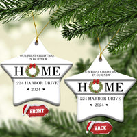 Personalized First Xmas In New Home Christmas Ornament Custom Address Xmas Tree Keepsake 2024 - Wonder Print Shop