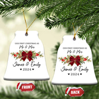 Personalised First Xmas as Mr & Mrs Christmas Ornament Custom Name Keepsake Wedding Gifts for Newlywed Couple - Wonder Print Shop