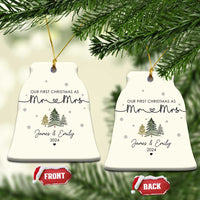 Personalised First Xmas as Mr & Mrs Christmas Ornament Custom Name 2024 Keepsake Wedding Gifts for Couple - Wonder Print Shop
