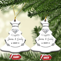 Personalised 60th Wedding Anniversary Christmas Ornament Custom Name Diamond 60 Years of Marriage - Wonder Print Shop